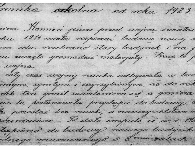 3. pocztek kroniki szkoy podstawowej w kamieniu